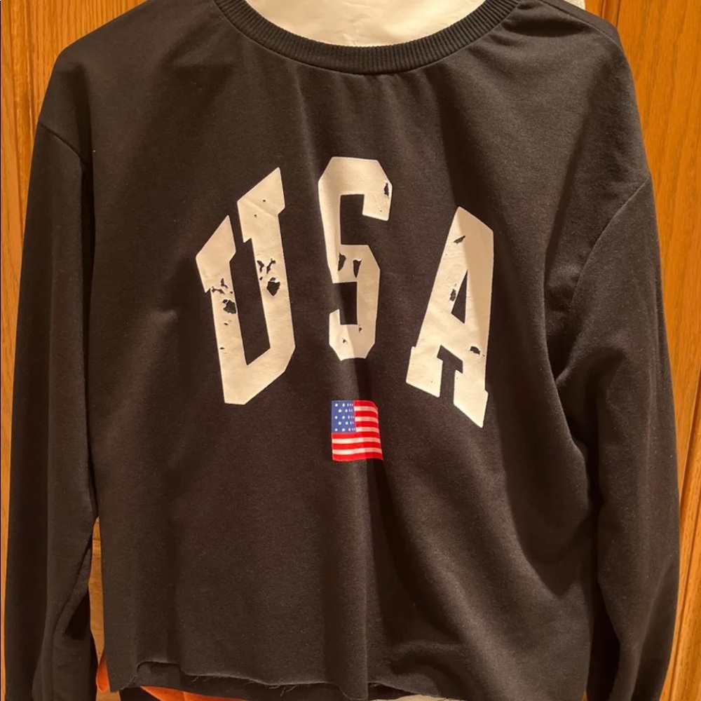 USA crop sweater